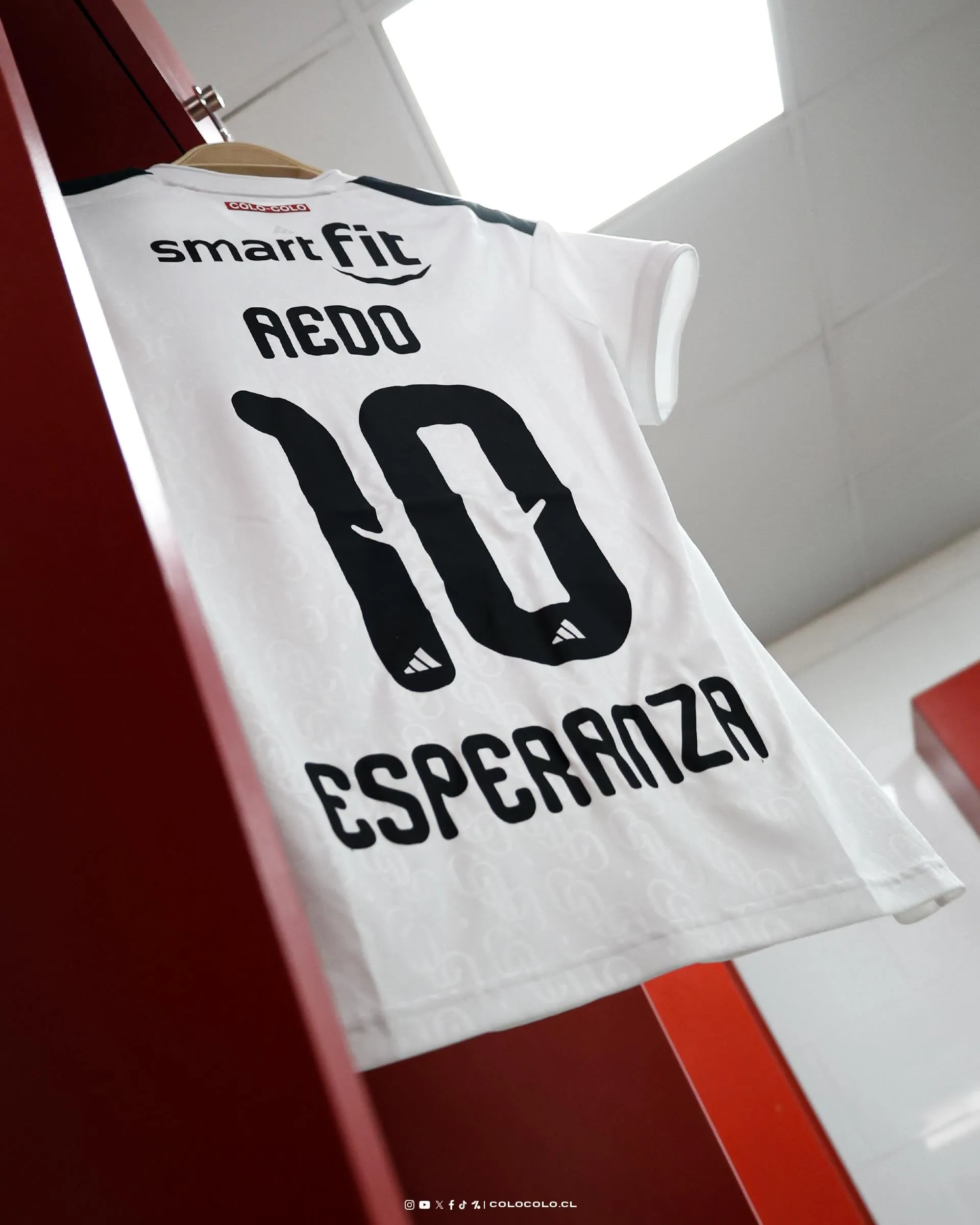 La camiseta de Yanara Aedo con la palabra “Esperanza” usada en el duelo ante Palesitno. Foto: Colo Colo.