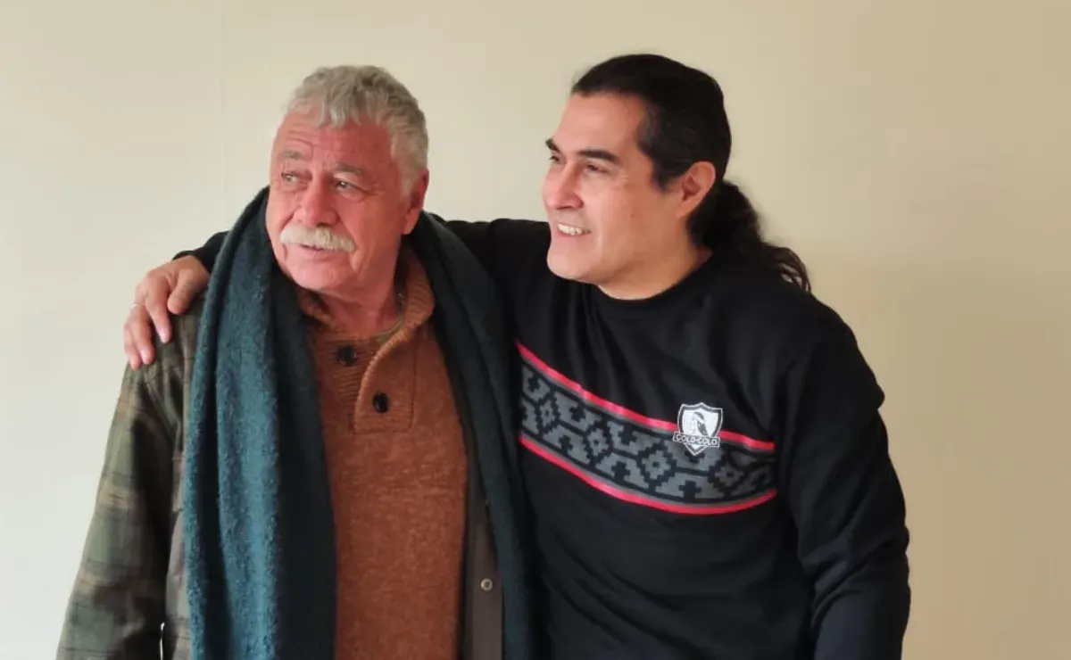Carlos Caszely junto a Daniel Guerrero.