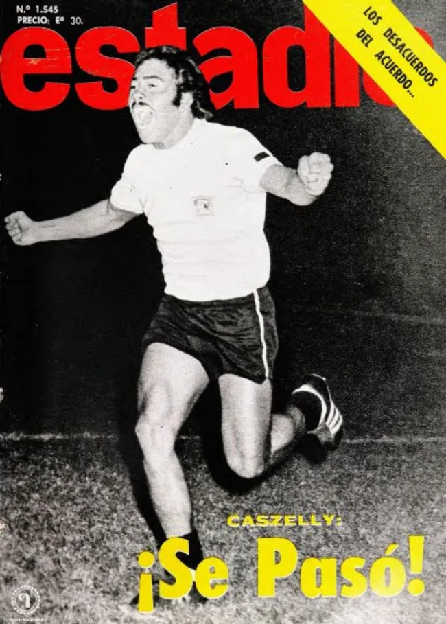 Una de las tantas portadas de Carlos Caszely en 1973. 