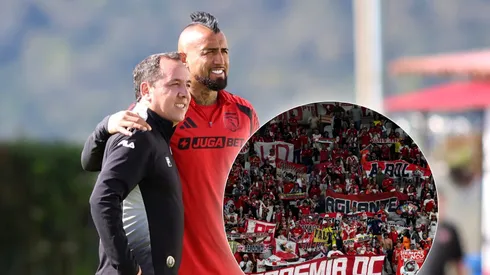 Vidal revolucionó a hinchas de Santa Fe durante visita de Colo Colo a Colombia.