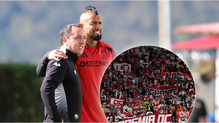 Vidal revolucionó a hinchas de Santa Fe durante visita de Colo Colo a Colombia.