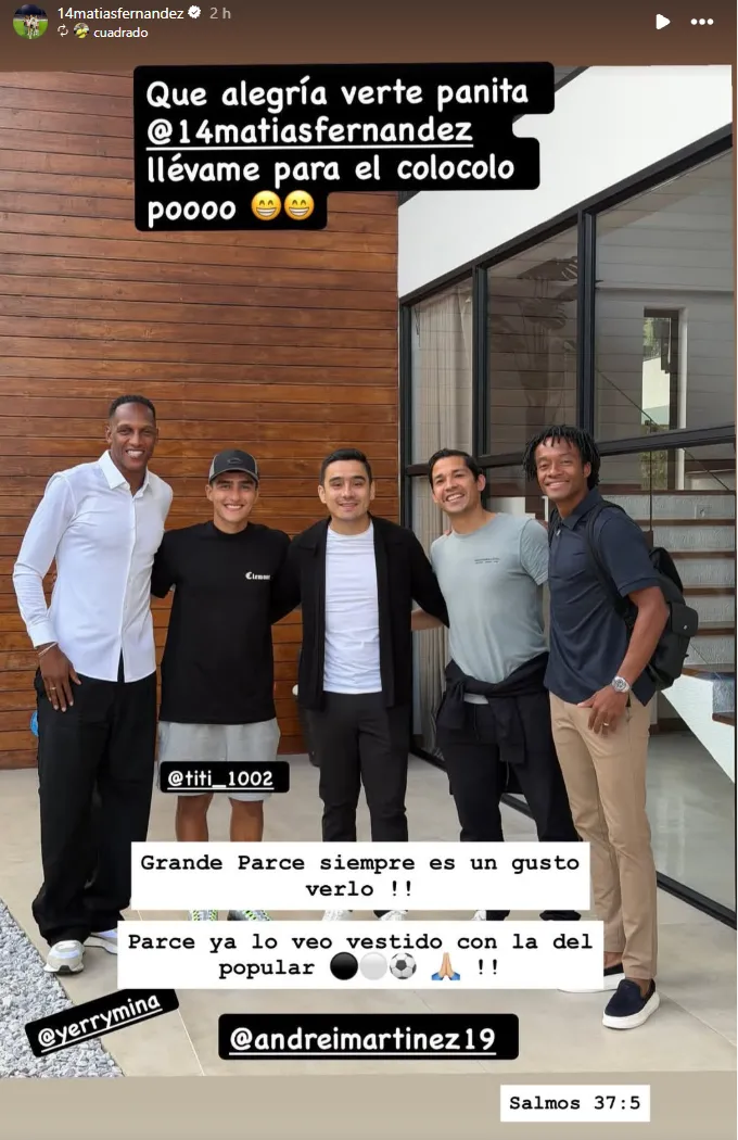 Los mensajes de Cuadrado y Fernández en Instagram, tras su reencuentro | Foto: Instagram