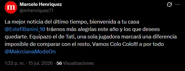 Foto: Colo Colo Femenino en X