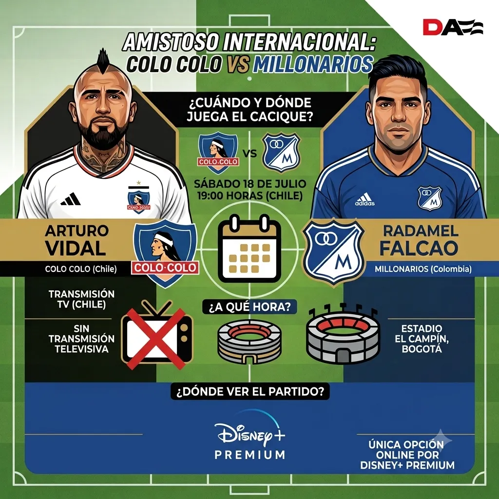Colo Colo vs Millonarios se enfrentan en un amistoso internacional.