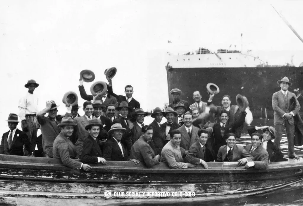 Uno de los tantos viajes de ese Colo Colo en la gira de 1927.