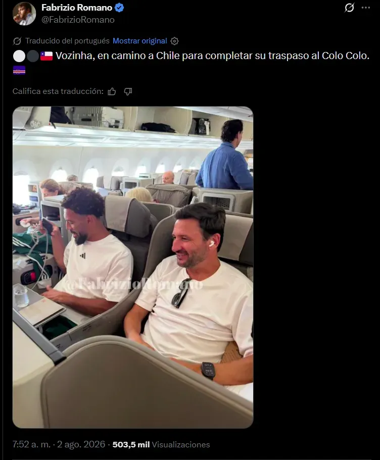 Vozinha camino a Chile para ser nuevo arquero de Cacique. Imagen: Captura.