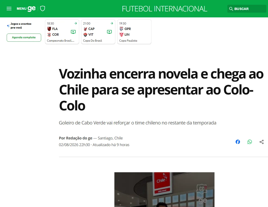 Globo Sport de Brasil.