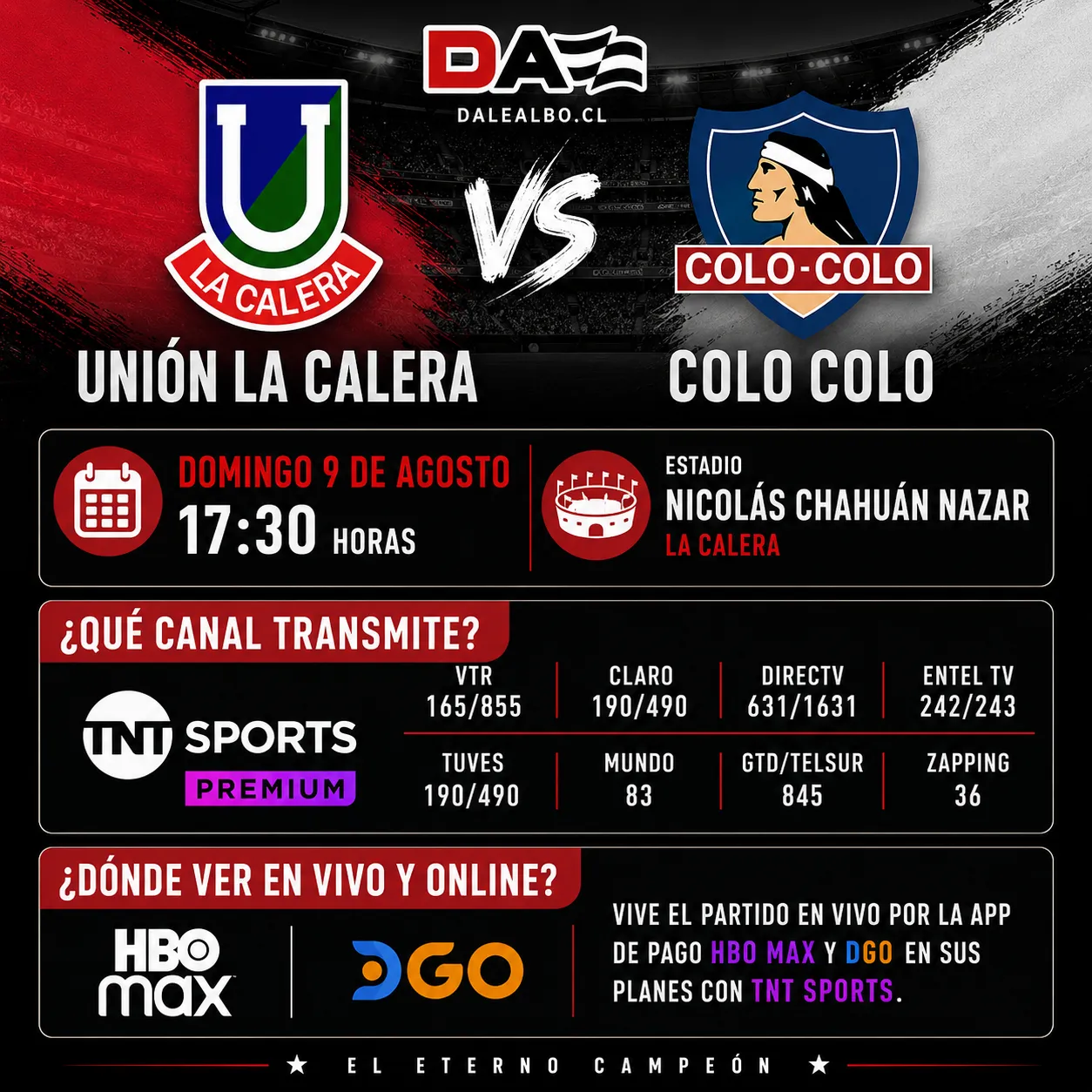 Las opciones para ver el partido de Colo Colo vs La Calera.