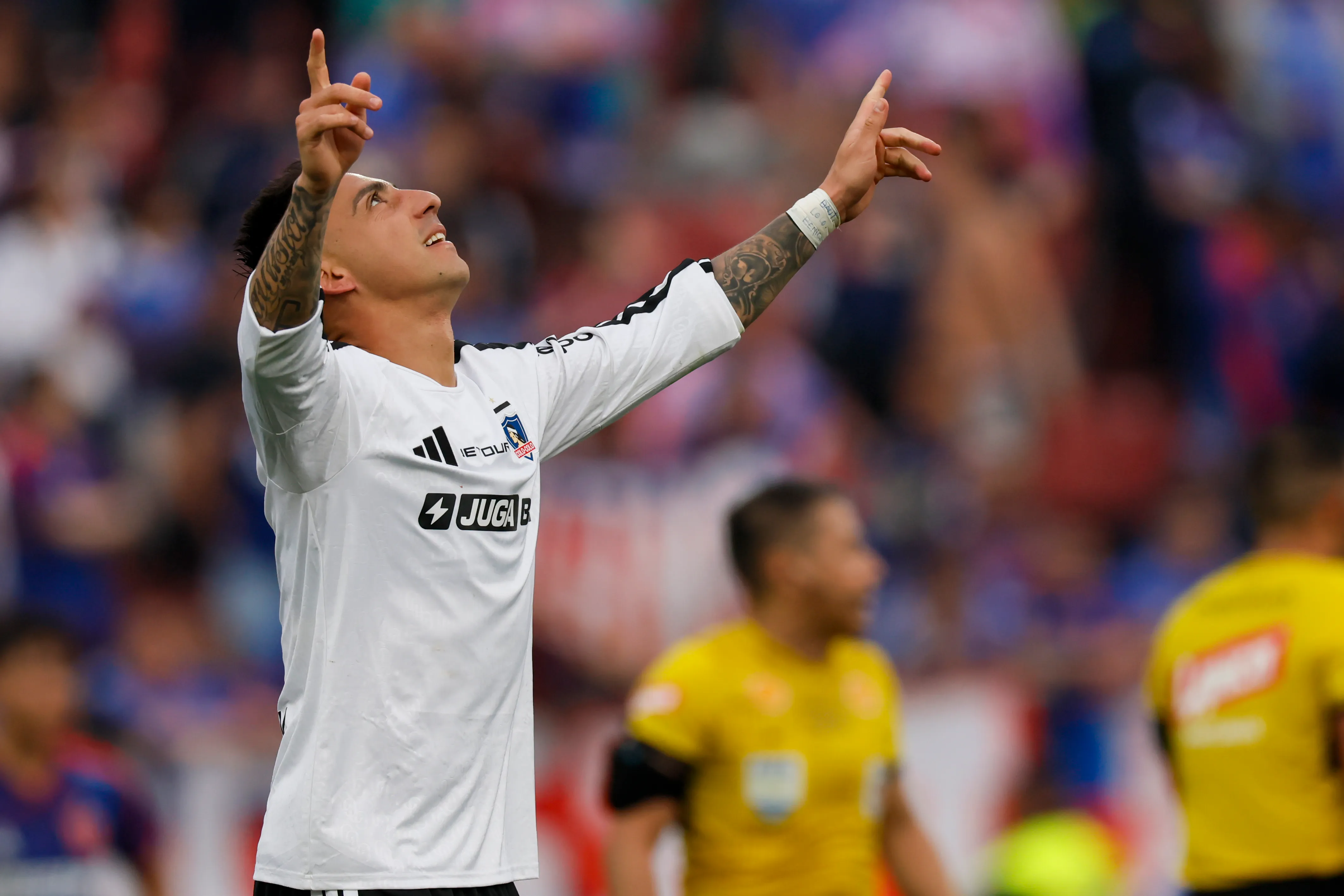 Javier Correa fue la figura de Colo Colo en el Superclásico | Foto: Photosport