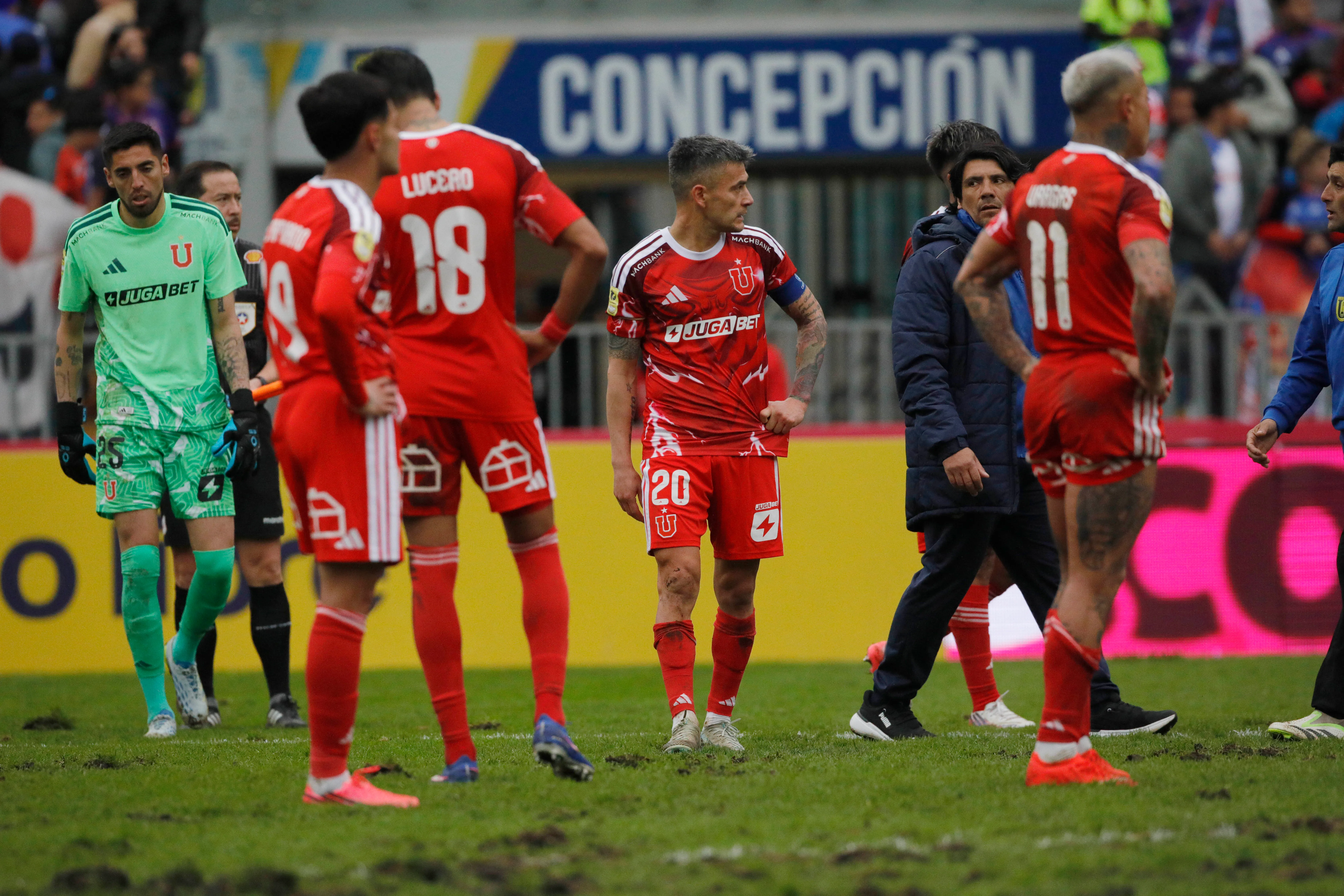 La desastrosa imagen que se vio esta tarde en Concepción. Imagen: Marco Vazquez/Photosport