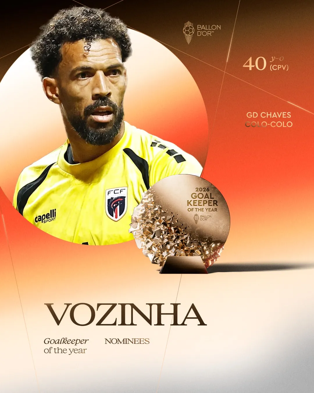 Vozinha es nominado Imagen: Balón de Oro