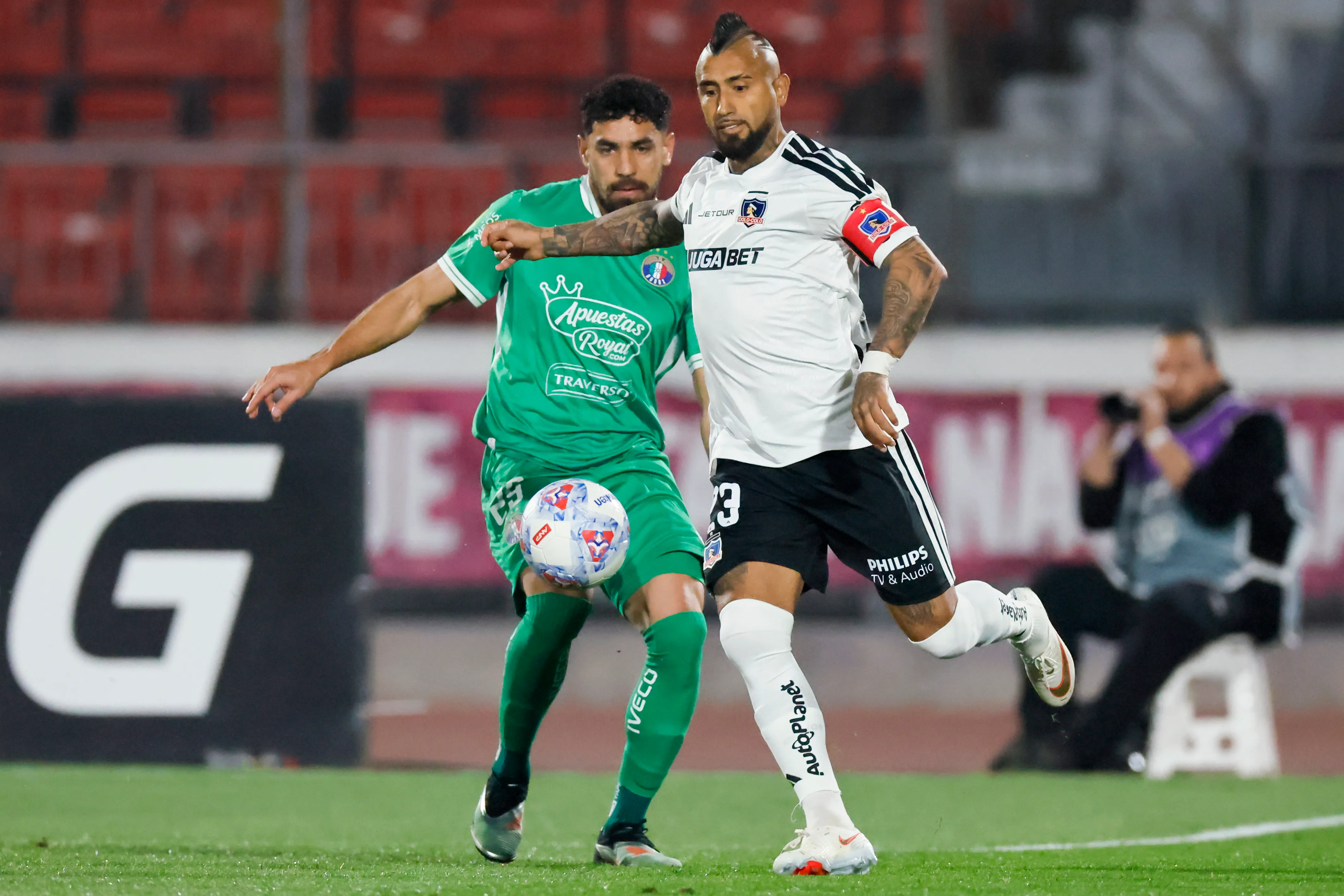 Arturo Vidal fue la figura esta noche ante Audax.Imagen: Andres Pina/Photosport