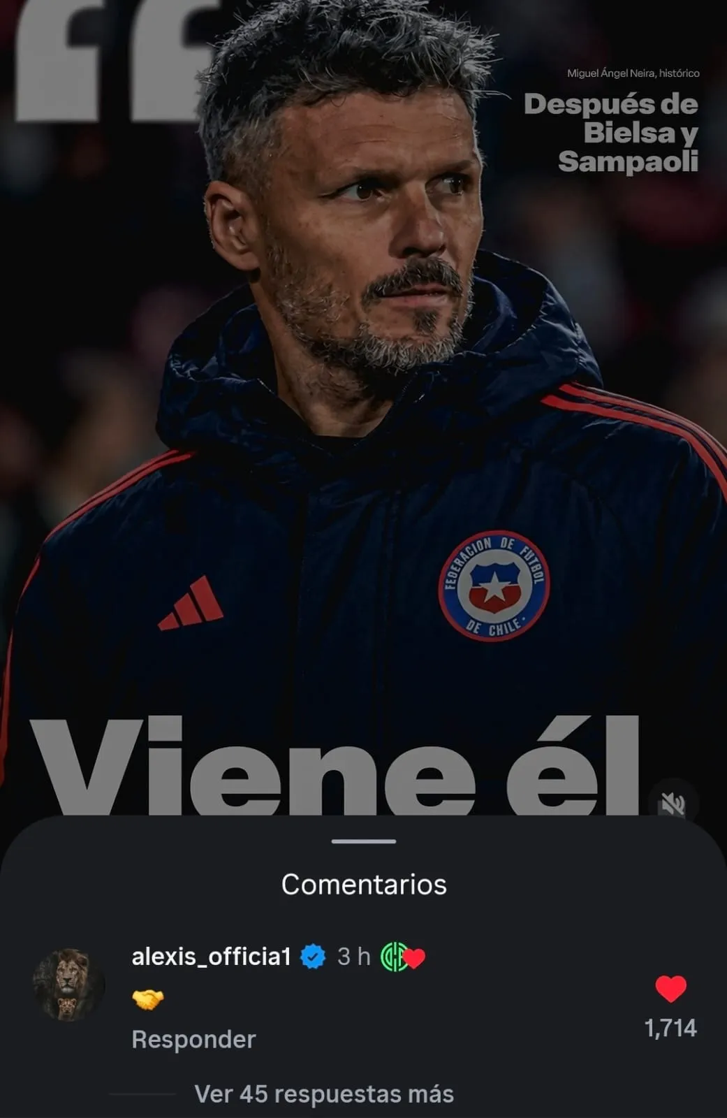La reacción de Alexis ante la opción de Ortiz en La Roja | Foto: Instagram La Hora del Fútbol