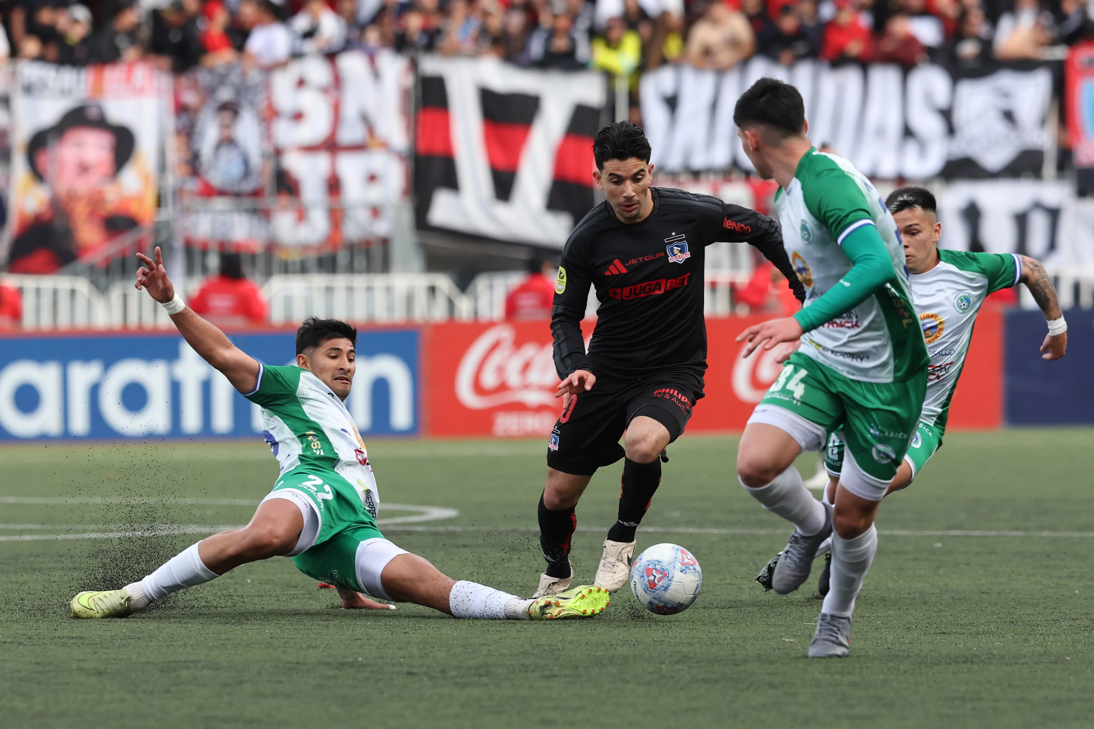 Lautaro Pastrán anotó el único gol de Colo Colo ante Puerto Montt | Foto: Photosport