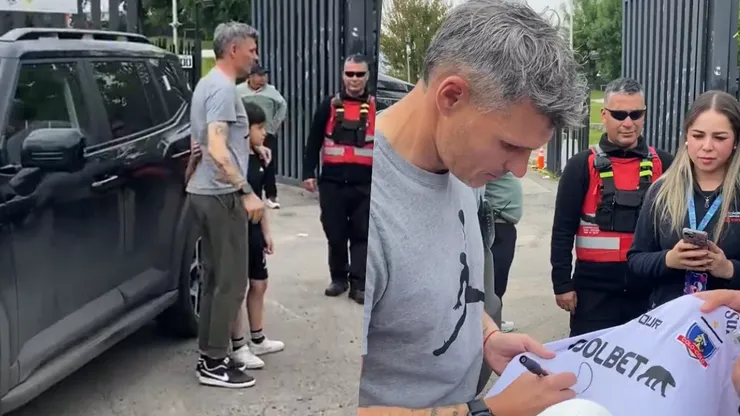 Fernando Ortiz compartió con los hinchas de Colo Colo.