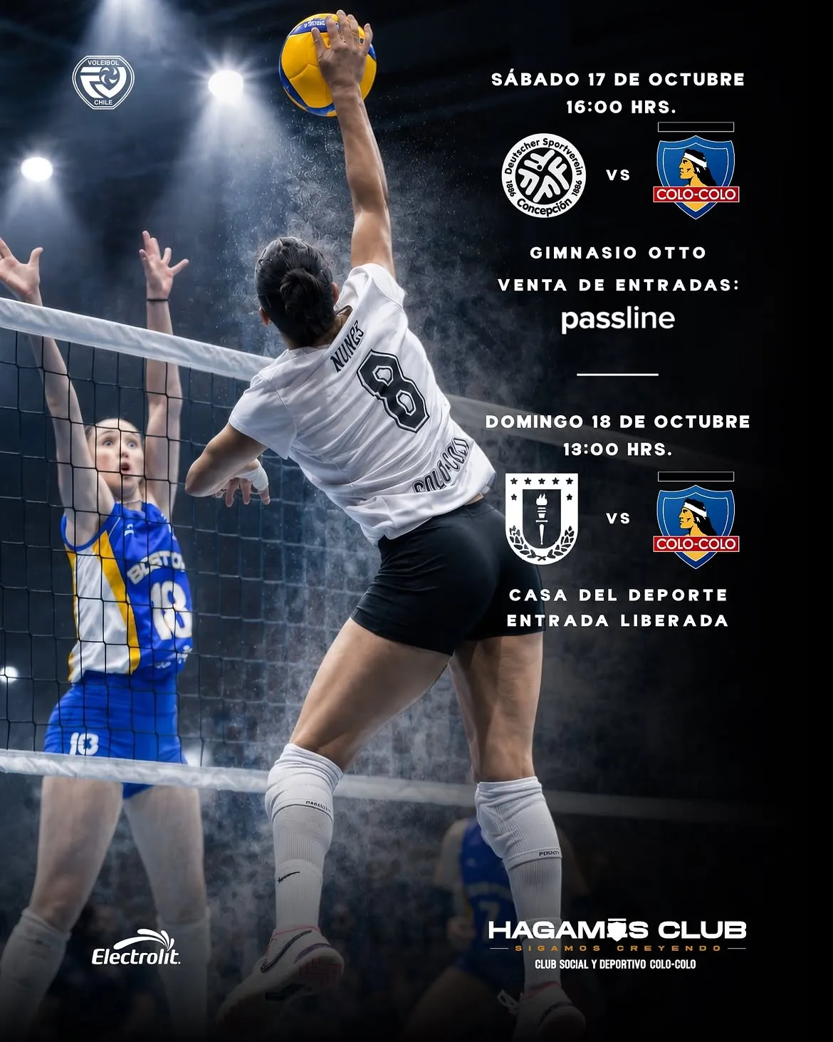 Los próximos partidos de Colo Colo Voley. (Foto: colocolo.voley)