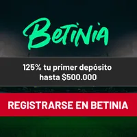 Betinia bono de bienvenida: 125% hasta $500.000
