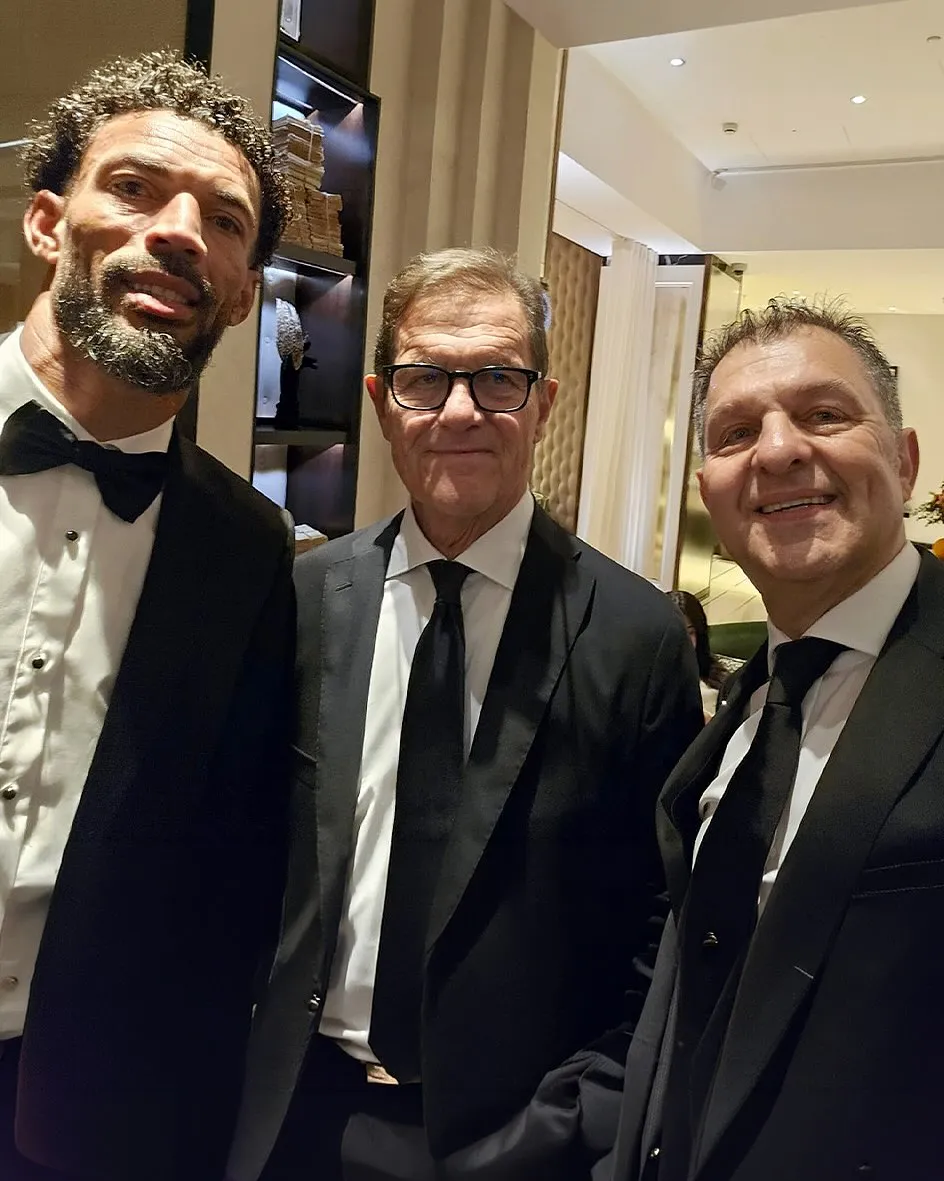 Vozinha y Mosa junto a Fabio Capello.