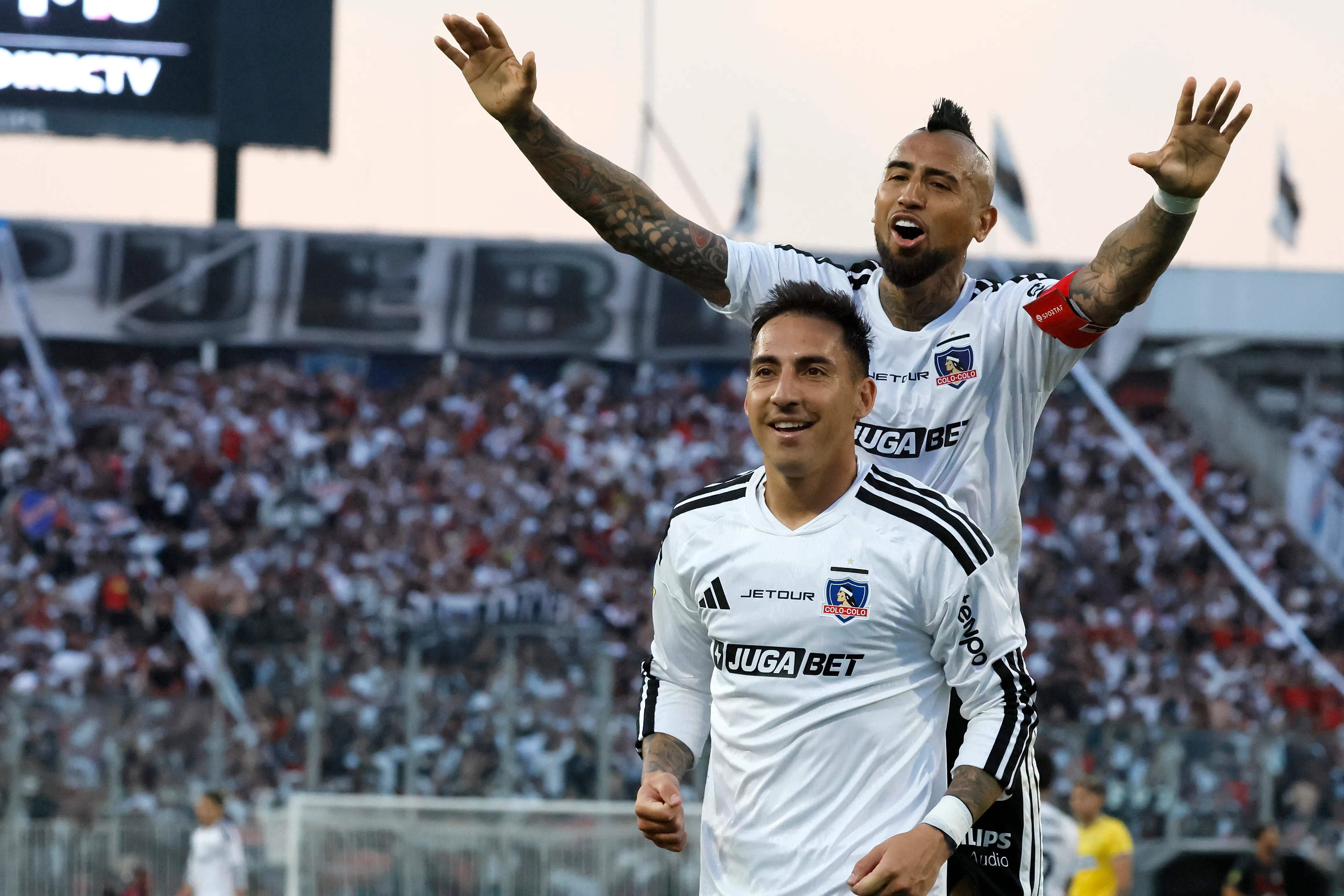 Javier Correa fue la figura de la tarde en el Monumental.Imagen: Andres Pina/Photosport